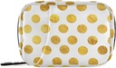 Naanle Gold White Polka Dot Pille Box 7 Tage Case Bag Reise Organizer mit Reißverschluss Portable Weekly Compact Größe für Vitamin Supplement Halter Ein Dots Golden 4.6 x 3.14 x 1.88 Zoll 0,12 Kilogramm