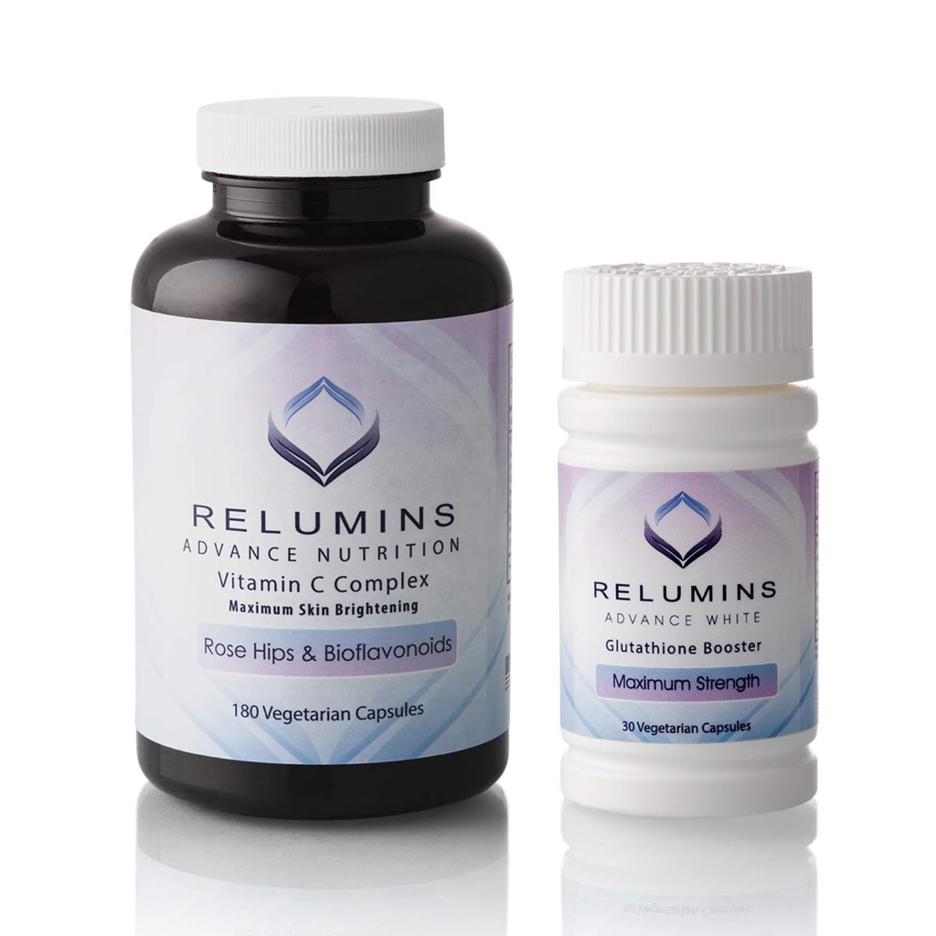 Relumins Advanced Vitamine C MAX Complex and Gultathion Booster Nutrient Support Capsules Set - Ultimate Booster Set