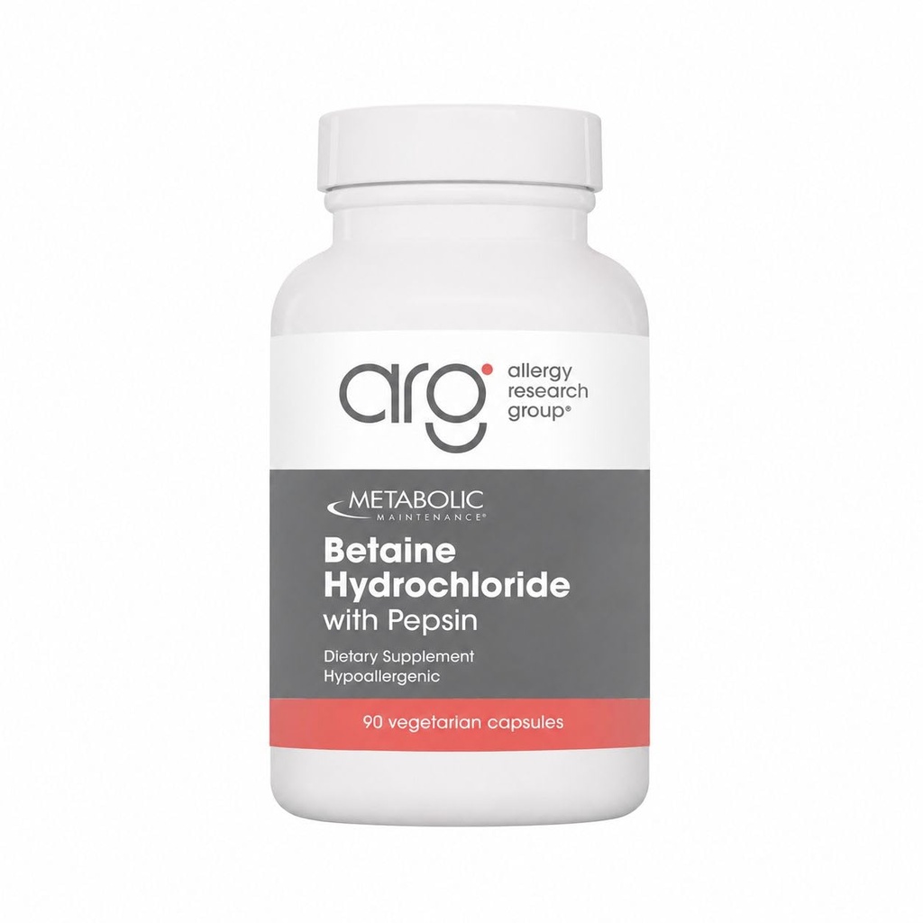 Metabolic Maintenance Betaine HCL + Pepsin Digestive Enzyme - Protein Digestion + Gut Health Support Supplement (100 Kapseln)