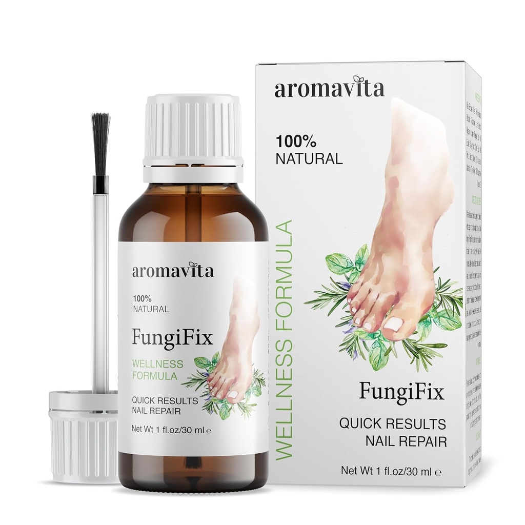 FungiFix Total Nagelreparatur mit Öl von Oregano, Teebaumöl und Vitamin E – Eine Formel für stärkere Nägel, stärkt Nagel und Fingernägel Aussehen, fördert Nail Erholung, Vegan, 1 fl. Oz