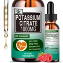 Kalium Citrate Flüssigkeitstropfen,Potassium Ergänzung 1000mg flüssige Unterstützung Muskel-Kreb-Relief, Herz-Gesundheit und Schlaf, Highly Absorbierbar für Erwachsene Frauen und Männer, Vegan, 30 Servierungen