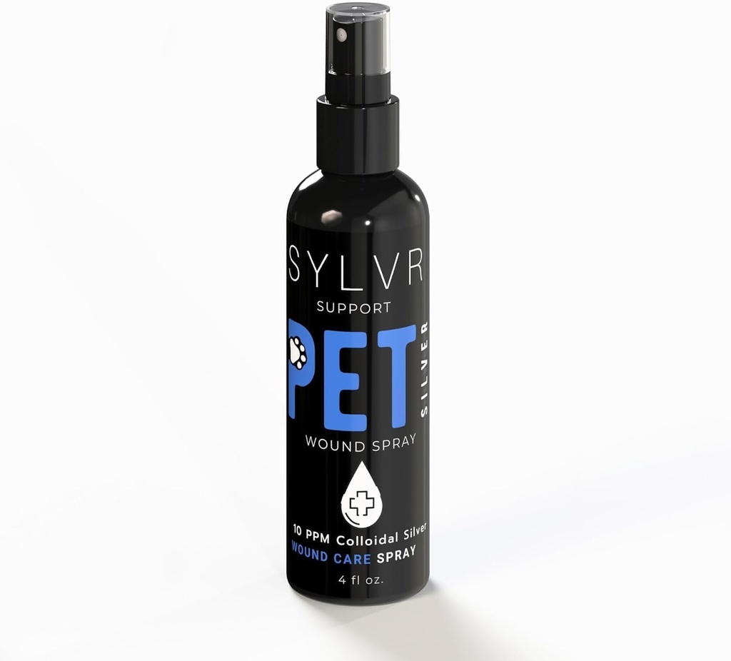 SYLVR WELLNESS- kolloidal SilverSol Pet, Hund, Katze, Wund & Skin Spray mit Nano Silber, Made in USA, All Natural (4 oz.)