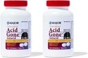 Comprimés anticoagulants antiacides majeurs - Anti-acide Relief - Acid Reflux Medicine for Adults - Relief de l'estomac, de l'indigestion acide et des brûlures d'estomac - Long Lasting - 100-Count (2 Pack)