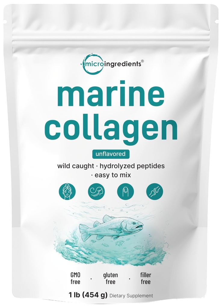Micro-ingrédients Pépitides de collagènes marins Poudre, 1 lb.