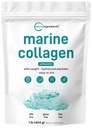 Micro Ingredients Marine Collagen Peptides Powder, 1 lb | Typ I Marine Collagen + Natural Protein | Wild gefangene Fischquelle | Unflavored | Pescatarian, Non-GMO