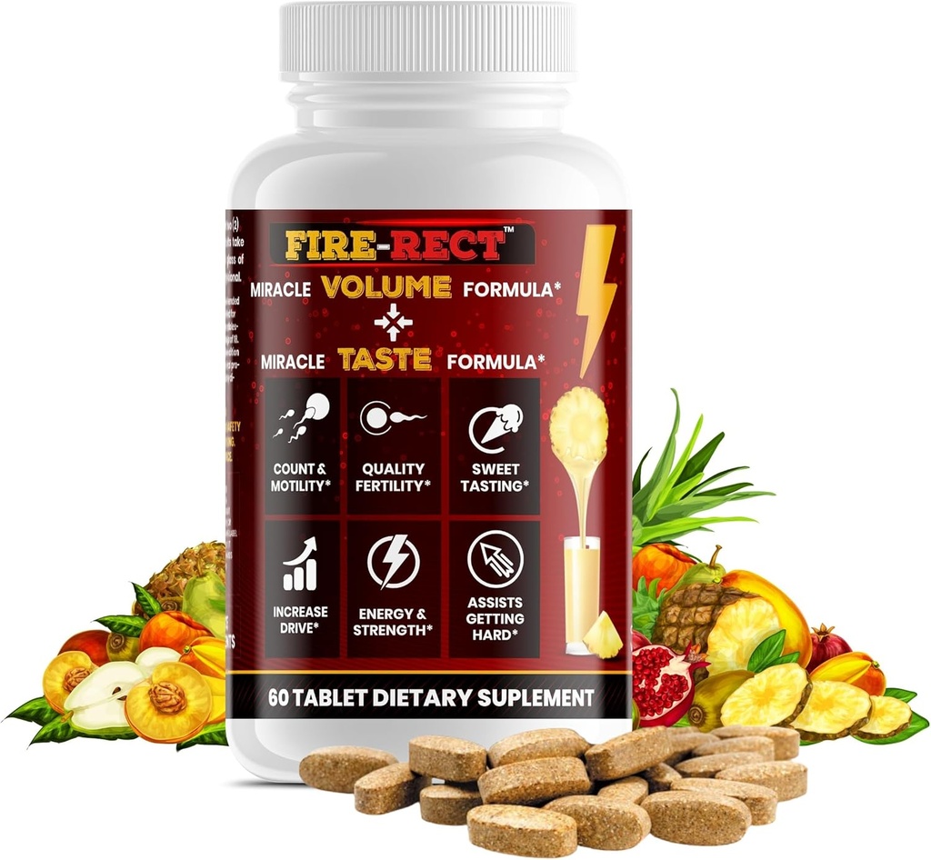 Supplément pour le volume et le goût du sperme - Santé et fertilité du sperme pour hommes - Volumisateur de débit de charge + pouces - Doctor Formulé pour augmenter le volume - 60 comprimés