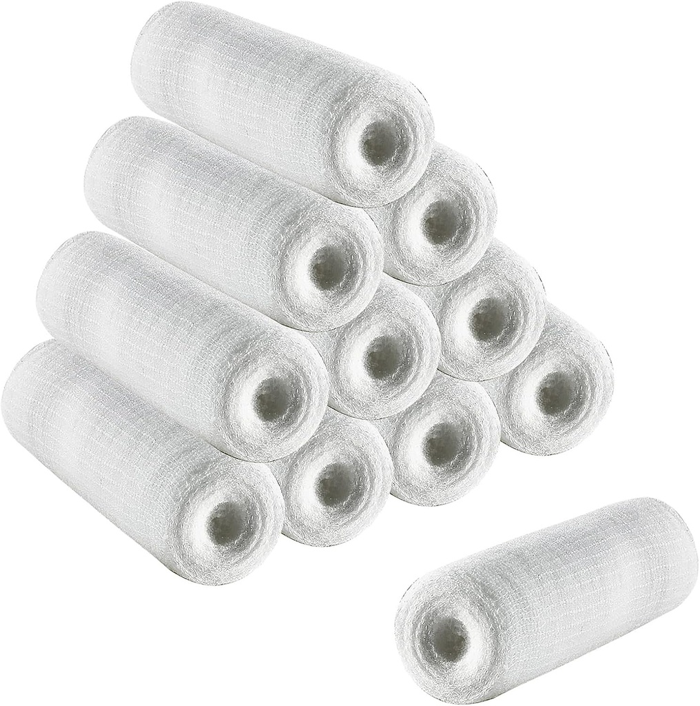 Gauze Rollen 12 Pack Stretch Bandagen Baumwolle Mummy Wraps für Hand Wrap Dressing Knöcheln & Knie 6cm x 4m