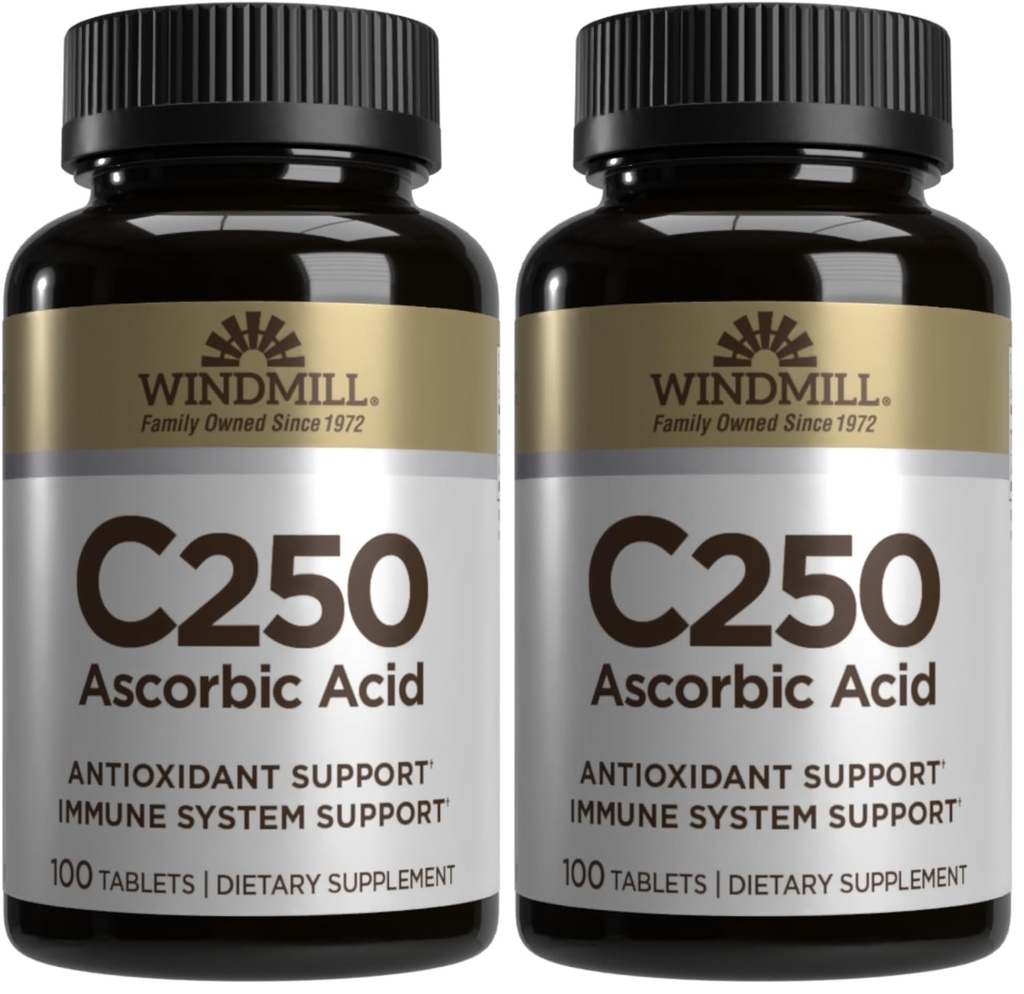 Éolienne VIT C TABS 250 MG WMILL 100 (paquet de 2)