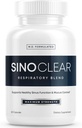 SinoClear Lung Detox & Sinus Pressure Relief Supplement (60 Caps): Clean and Natural Nasal Decongestant, Sinus Relief, & Lung Cleanse Blend - NAC, Andrographis, & Thyme Leaf - GMO-Free & Made in USA