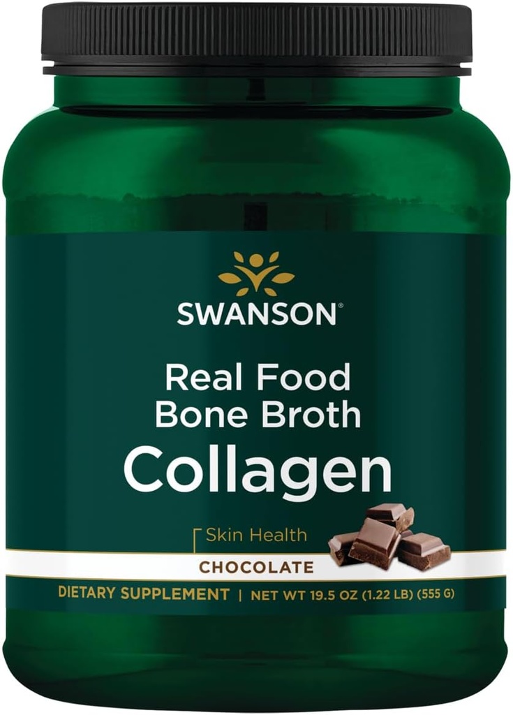 Collagène à os de Swanson - Chocolat 19,5 oz Pwdr