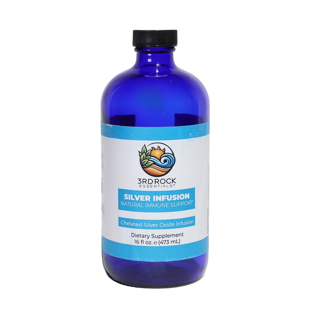 3rd Rock Essentials Silber Infusion 150 PPM Silber Oxid Tonic Nahrungsergänzung Alle natürlichen flüssigen Immununterstützung Ergänzung Persönliche Pflege (16 oz)