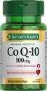 Nature's Bounty CoQ10 100mg für Herzgesundheitsunterstützung, Non-GMO Q-Sorb Coenzym Q-10 Antioxidans Unterstützung und Herz-Kreislauf-Wellness, Nahrungsergänzung, Schnellfreisetzung Softgels, 45 ct