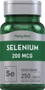 Piping Rock Selenium 200mcg | 250 Tabletten | Vegetarisch, Non-GMO, & Gluten Free Suppleemnt