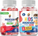 Magnesiumgummis für Kinder 500mg und Magnesiumgummis für Erwachsene - 100mg. Kalm Magnesium Kaugummis - Magnesium Citrat Kaubare Ergänzung für Mood & Muskelunterstützung