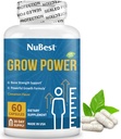 NuBest Grow Power - Supplément de calcium, supplément de magnésium avec vitamine D3, B6, zinc, phosphore et multivitamine pour les os forts, santé globale pour l'âge de 10 ans et plus 60 capsules
