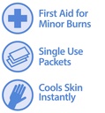 Globe First Aid Burn Gel mit Aloe 0.9g Packets, (Box von 144) Advanced First Aid Gel für vorübergehendes Relief von Minor Burns, Cuts und Scrapes