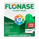 Flonase Allergy Relief Nasenspray, 24 Hour Non Drowsy Allergy Medicine, Metered Nasal Spray - 144 Sprays (Pack von 2) - Fall and Seasonal Allergy Relief