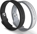 Bracelets anti-moustiques, 2 bandes anti-moustiques en silicone avec bandes de bogues sans DEET, naturelles et imperméables pour les enfants et les adultes, protection de voyage en plein air (Black&Grey)
