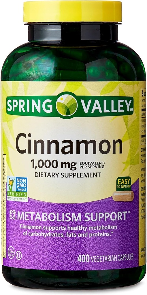 Spring Valley Cinnamon Nahrungsergänzung, 1000 mg, 400 Count