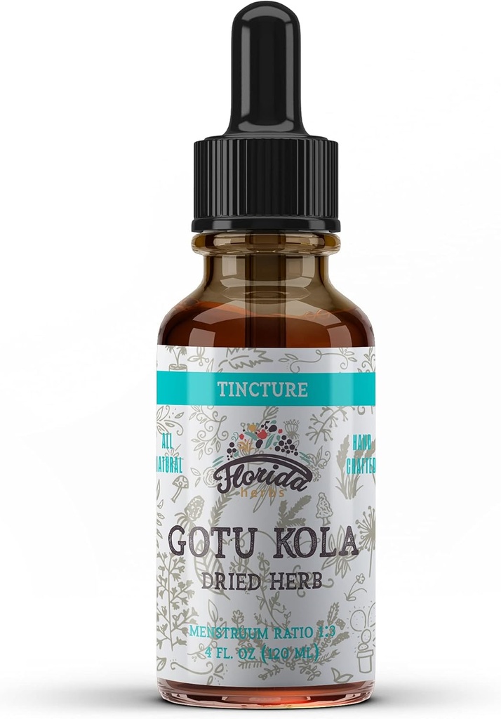Teinture de kola Gotu, extrait de kola Gotu biologique, gouttes de kola Gotu (Centella Asiatica) Herbe séchée
