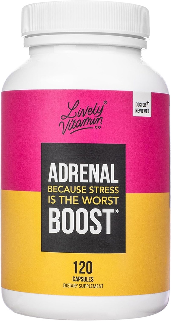 VITAMIN CO. Adrenal Boost - Immune - Stress - Anxious - Memory - Fokus - Nervousness - Rest - Schlafen - Ashwagandha - Black Maca - Rhodiola - Ginseng - 120 Vegetarische Kapseln