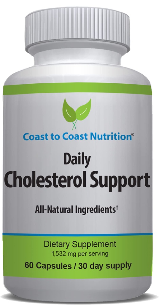 Supplément de soutien au cholestérol - Soutien Performance cardiovasculaire et artère, Cibler les mauvais niveaux de LDL et la plaque Calcium Buld-Up - Promouvoir la circulation et le flux sanguin - 60 capsules