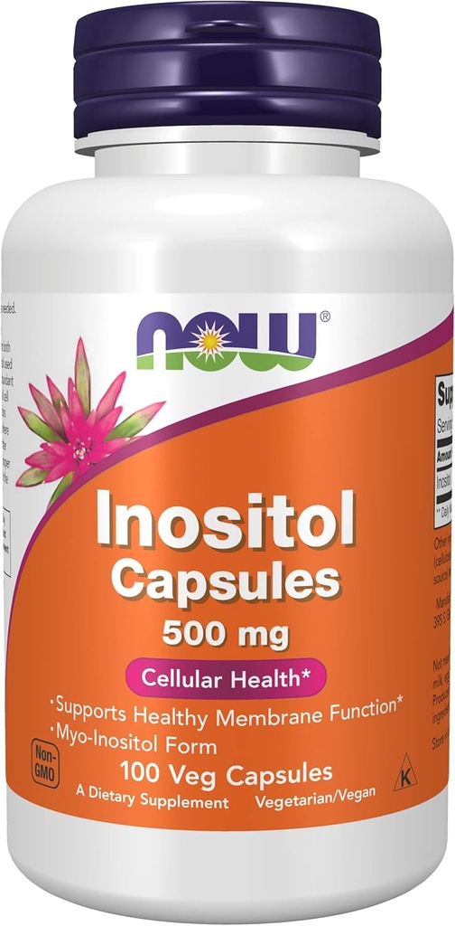 Jetzt Lebensmittel, Inositol 500mg, 100 Kapseln