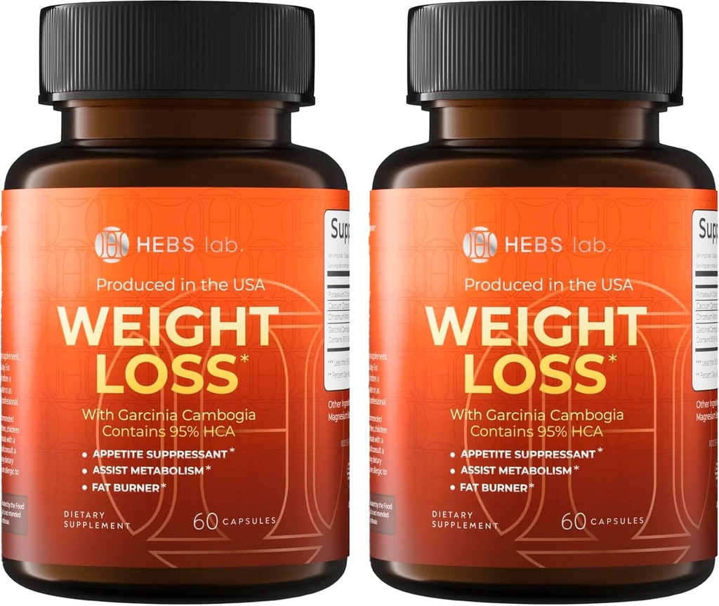 Pilules de Garcinia Cambogia fabriquées aux États-Unis - 120 capsules (paquet de 2)