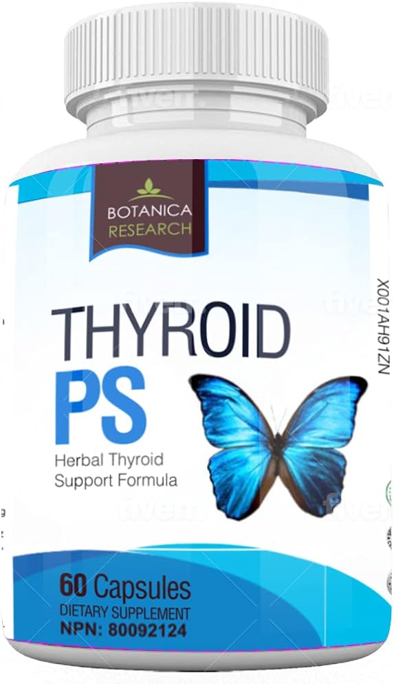 Schilddrüsenunterstützung Complex Supplement: All Natural Glandular System: Besserer Fokus, Konzentration, PS Hormon Balance Energie Boost - 60 Veggie Vitamin Kapseln