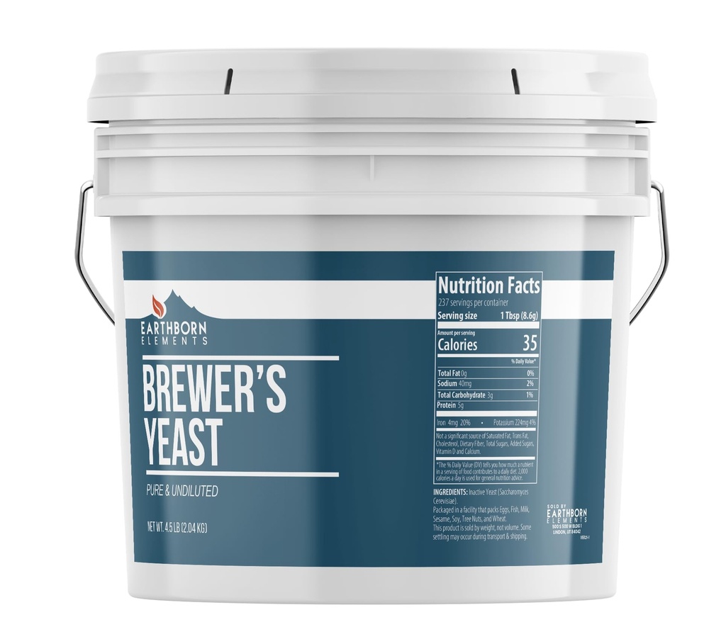 Éléments d'origine terrestre Brewer-S Levure 1 Seau Gallon, Pure et non dilué, Levure inactive