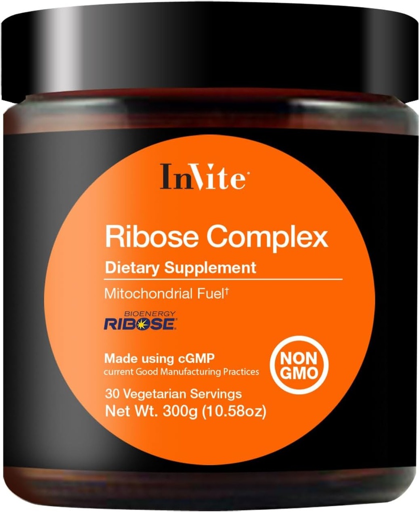 Invite Health Ribose Complex - unterstützt Energie und Ausdauer während der Übung mit einer umfassenden Mischung von Inhaltsstoffen, einschließlich D-Ribose - 30 Portionen