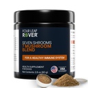 Vier Blatt Rover Seven Shrooms - Organic Mushroom Supplement für Hunde - Veterinarian Formulierter Ganzer Pilzextrakt