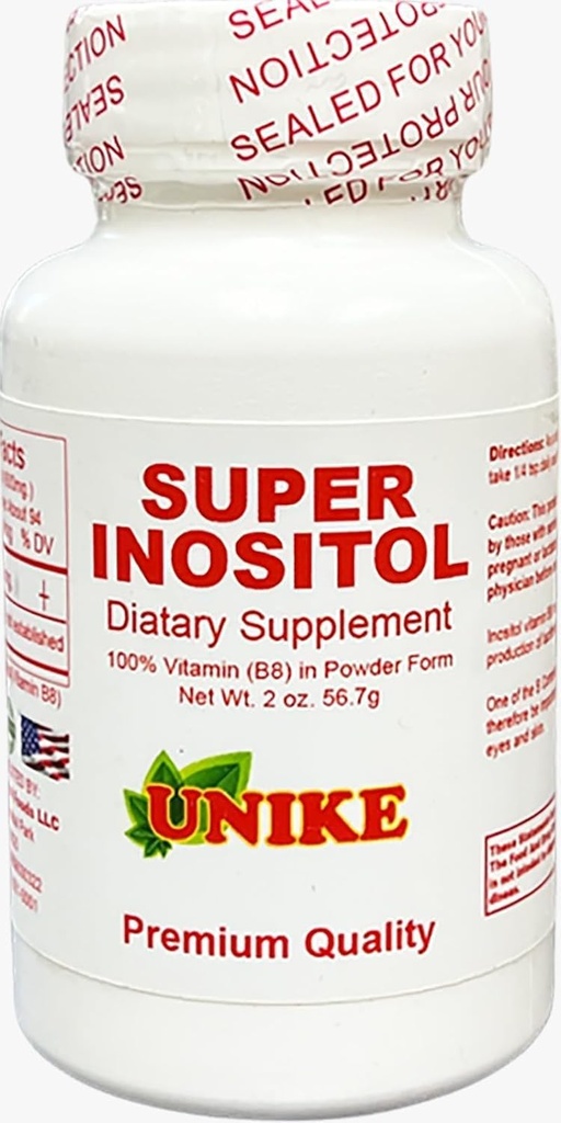 Super Inositol Nahrungsergänzungsmittel| Inositol (Vitamin B8) Pulver für Hormonal Balance, Fruchtbarkeit und Ovarian Support| Glutenfrei, Vegan 2 Oz (Pack von 1)