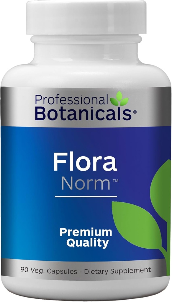 Professional Botanicals Flora Norm - 12-Strain Potent Vegan Probiotic Mix (10 Billion CFU/gm.) Unterstützt Verdauungs- und Immungesundheit 90 Vegetarische Kapseln