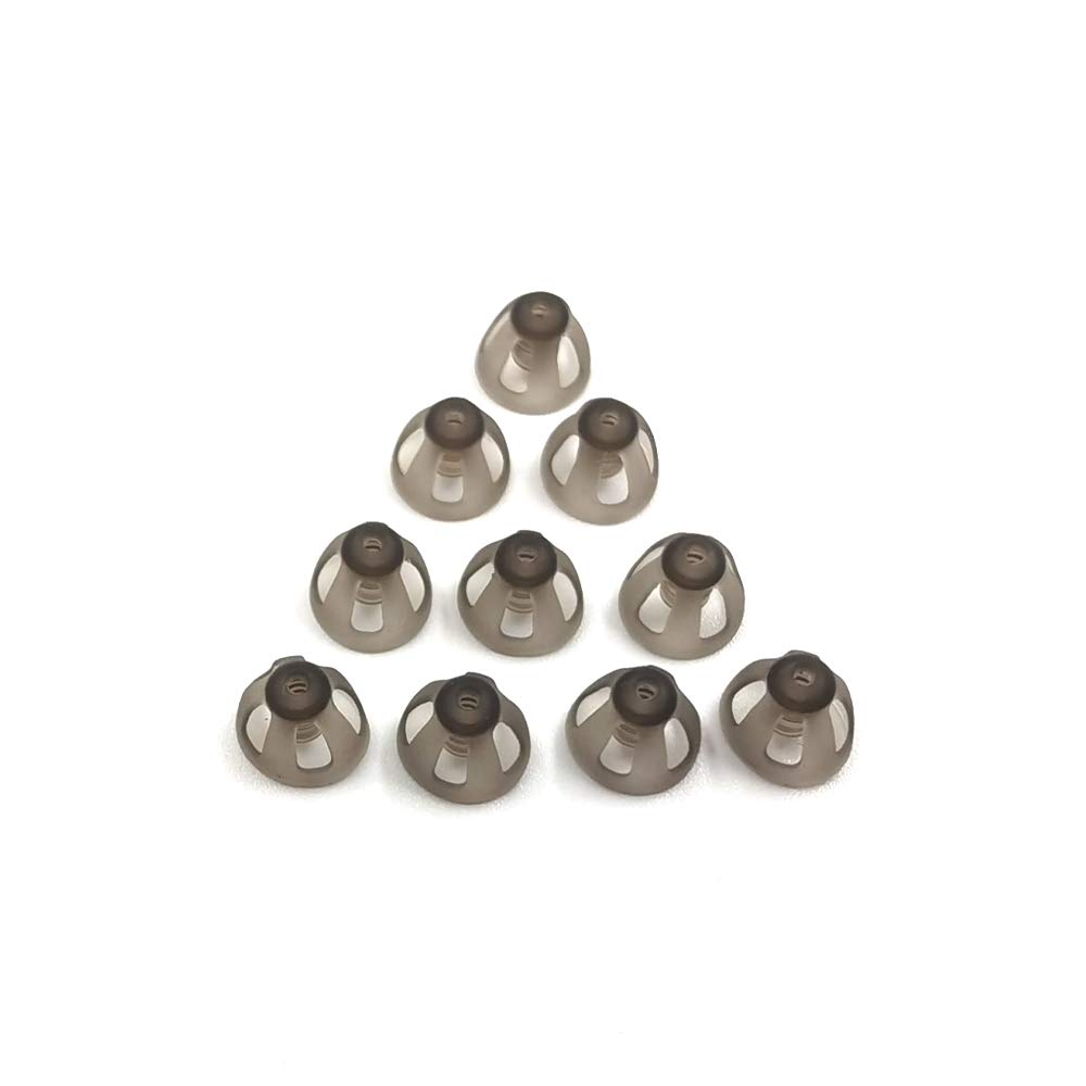 Hörhilfe Dome 8mm rauchige Grauspitzen Ohr Stücke bequem für Offen Fit BTE Sound Amplifier PSAP Kit unsichtbar, außer für RIC 8mm (M * 10)