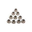 Hörhilfe Dome 8mm rauchige Grauspitzen Ohr Stücke bequem für Offen Fit BTE Sound Amplifier PSAP Kit unsichtbar, außer für RIC 8mm (M * 10)