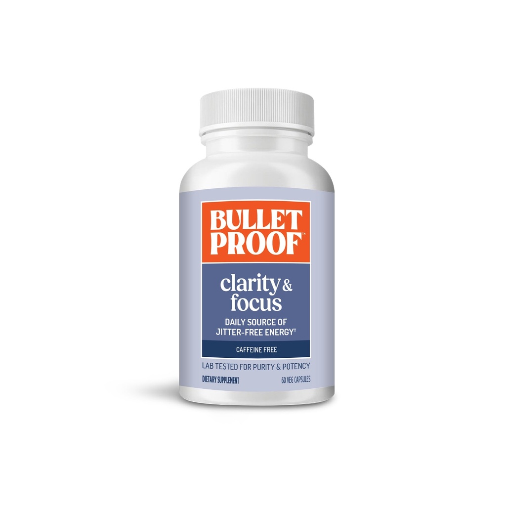 Bulletproof Clarity & Focus Capsules, 60 Count, Koffeinfreie Ergänzung zur Förderung Psychischer Klarheit und Alertness, früher Smart Mode, Packaging May Vary