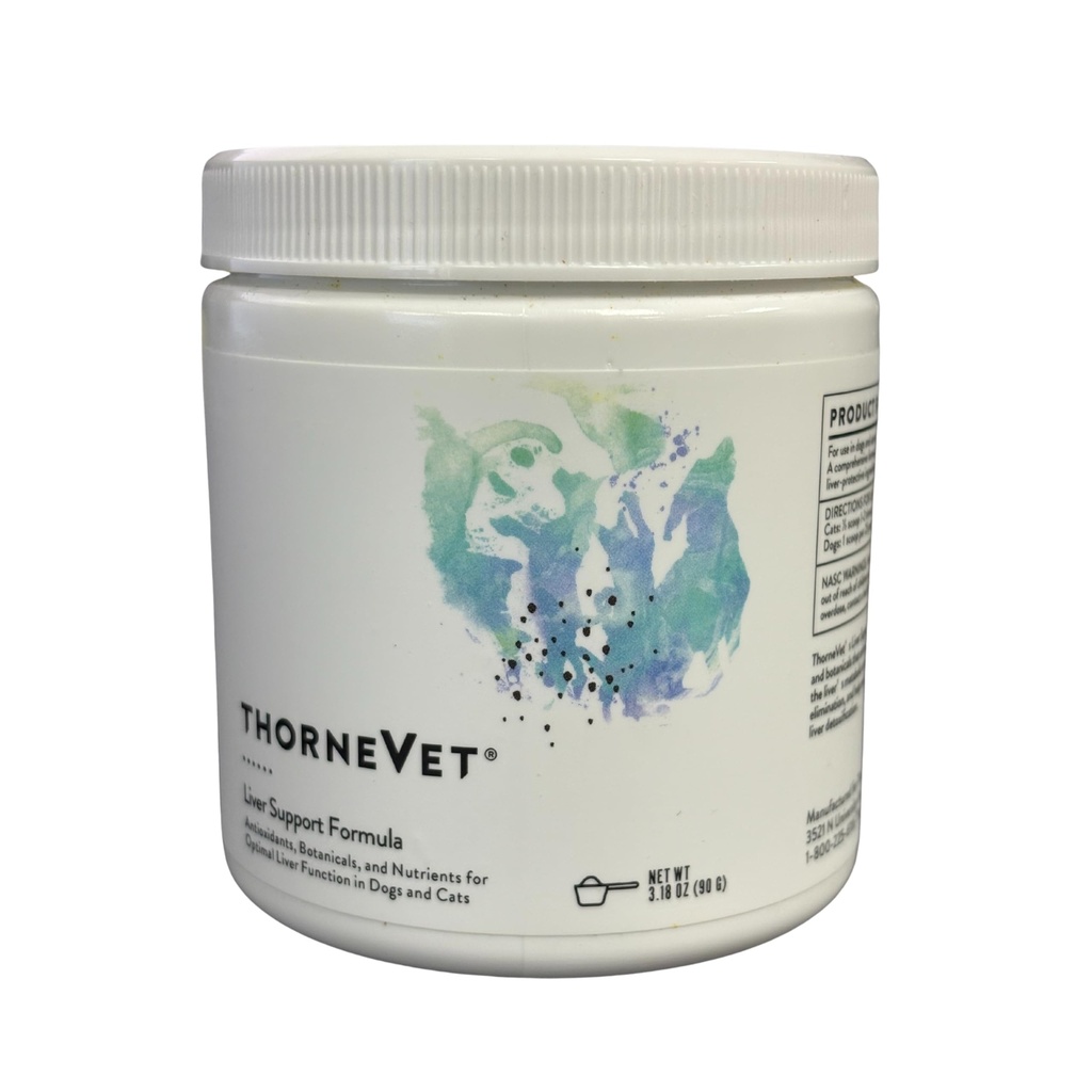 Poudre de soutien du foie ThorneVET – Soutien du foie pour les petits animaux : chiens et chats, 90 scoops