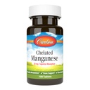 Carlson - Manganèse chélaté, 20 mg, Absorption supérieure, Métabolisme sain, Soutien des os et Santé du cerveau, 100 comprimés