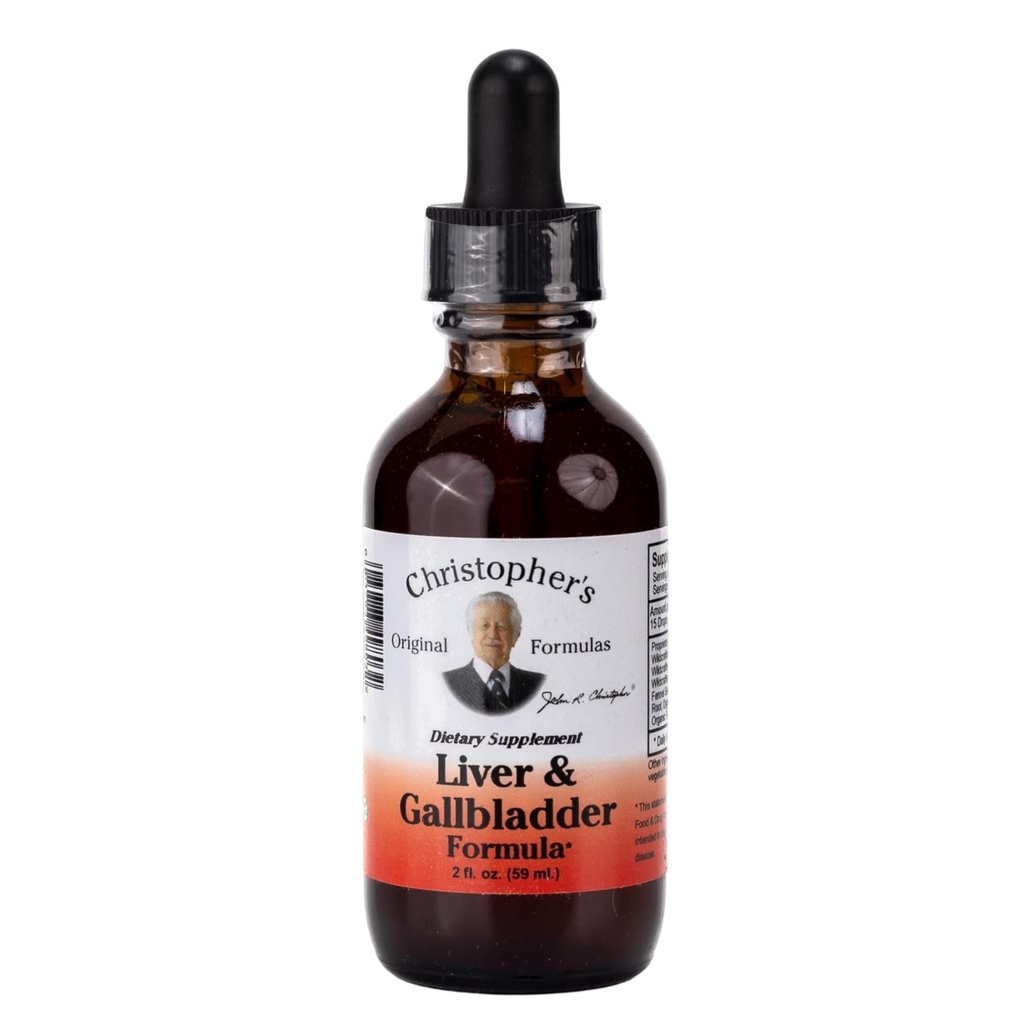 Christopher's Original Formulas Liver & Gallbladder Formel, Kräuterergänzung für Detox & Verdauungsunterstützung, 2 fl oz