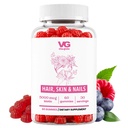 VITA GLOBE Cheveux, peau et ongles + Gommies de collagène – 20 mg avec des vitamines A, C, D, E, B6 et Biotin.