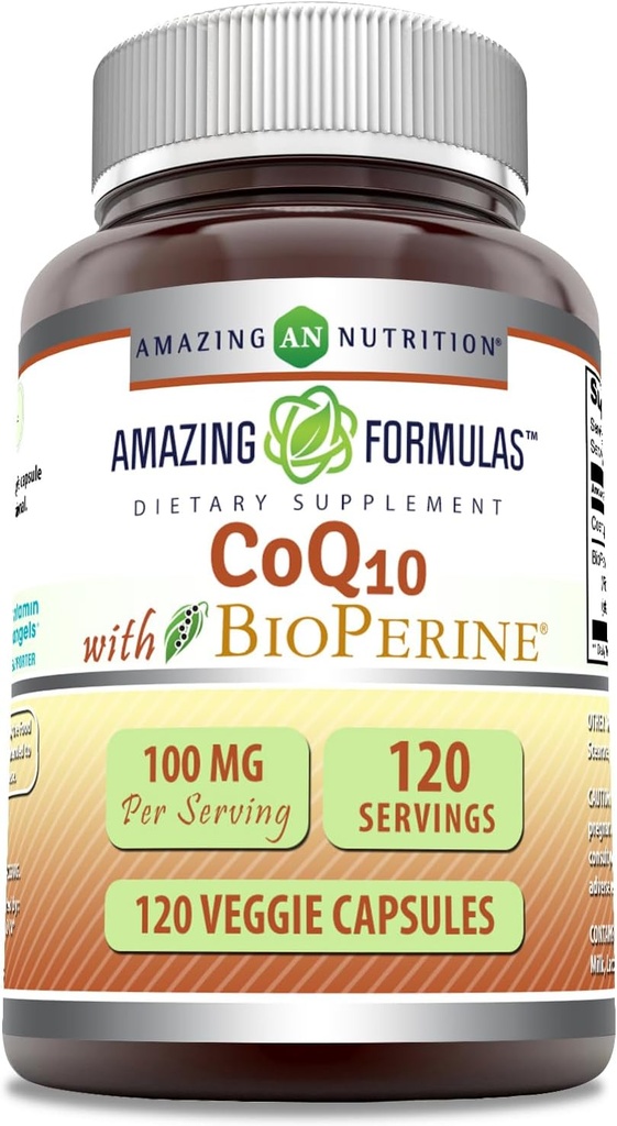 Formules étonnantes CoQ10 avec BioPerine 100 Mg.
