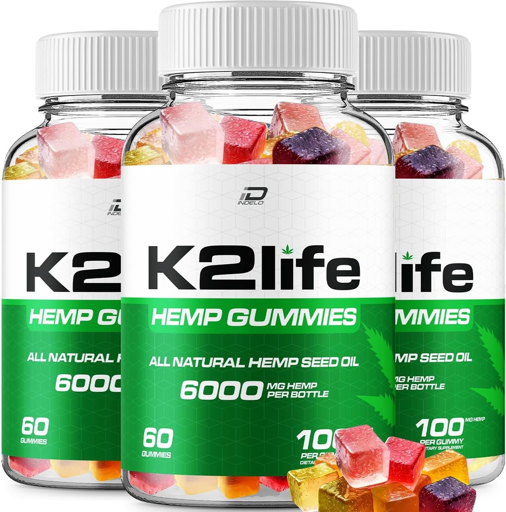 K2Life Hanf Gummis - mit Hanf Seed Extrakt K2 Life Hanf Gummis Tinnitus Kräuterergänzung, Gesundheit und Wellness Unterstützung, Alle natürlichen K2Life Hanf Gummy Advanced Formula (3 Pack - 180 Gummis)