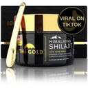 THE GOLD Shilajit Resin | Shilajit Pure Himalayan Organic Shilajit for Men & for Women Lab Test in USA Grade A+ Alle natürlichen Nahrungsergänzung mit Fulvic Acid + Trace Minerals | 50 Grams 100 Servietten