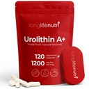 Supplément Urolithine A+ 1000mg - Formule avancée, 120 capsules végétariennes, 2 mois d'approvisionnement, extrait de grenade pour le vieillissement en santé et la longévité, laboratoire testé, biologique, fabriqué aux États-Unis