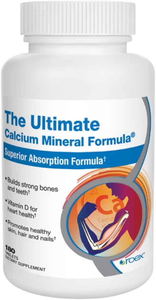 Roex Vitamine | Die Ultimate Calcium Mineral Formel | Calcium | Haar, Haut und Nägel | Tabletten | 180 Zähler
