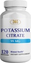 Health Potassium (Citrate) - Essential Electrolyte Supplement zur Unterstützung von Nerve & Muscle Function Heart Health & Energy* - Kalium Citrate Capsule - 120 Kapseln