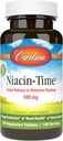 Carlson Niacin-Time 500 mg, Vitamin B-3, Time-Released, 100 Tabletten