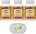 Nature's Secret Super Cleanse Extra Strength Toxin Detox & Gentle Elimination Total Body Cleanse, Digestive & Colon Health Support, 3 Packungen von 100 Tabletten, mit einem Pillen Fall