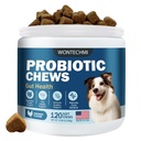 Probiotiques pour chiens, améliorer les oreilles démangeaisons cutanées, la santé des Guts, l'équilibre des levures, les allergies, l'immunité, les probiotiques pour chiens et les enzymes digestives avec les prébiotiques, réduire la diarrhée (Chicken, 120 mâches)